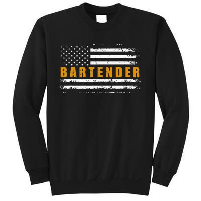 American Usa Flag Bartender Bartending Sweatshirt