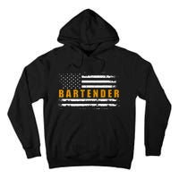 American Usa Flag Bartender Bartending Tall Hoodie