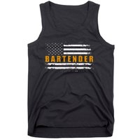 American Usa Flag Bartender Bartending Tank Top