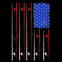 American US Flag Fishing Rod , Fisherman Top For Him Doggie Tank