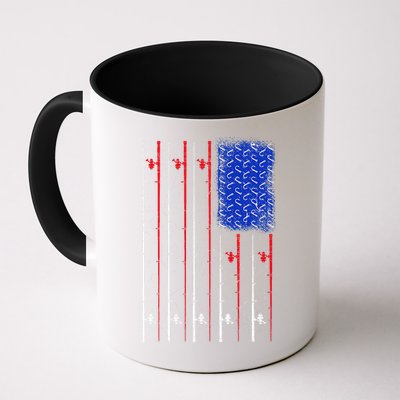 American US Flag Fishing Rod , Fisherman Top For Him Mug