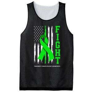 American US Flag Fight Traumatic Brain Injury Awareness Mesh Reversible Basketball Jersey Tank