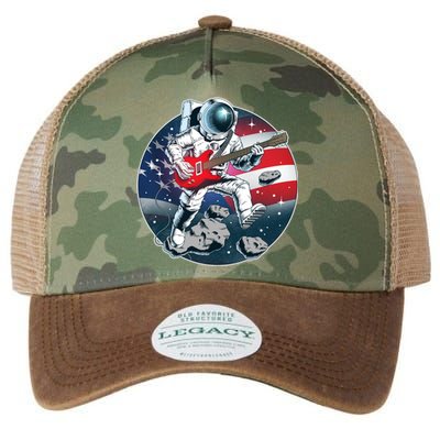 American USA Flag Rocking Space Astronaut Legacy Tie Dye Trucker Hat