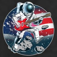 American USA Flag Rocking Space Astronaut Adult Drive Performance Visor