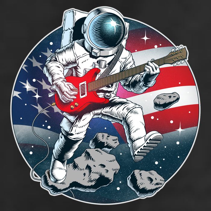 American USA Flag Rocking Space Astronaut Adult Drive Performance Visor