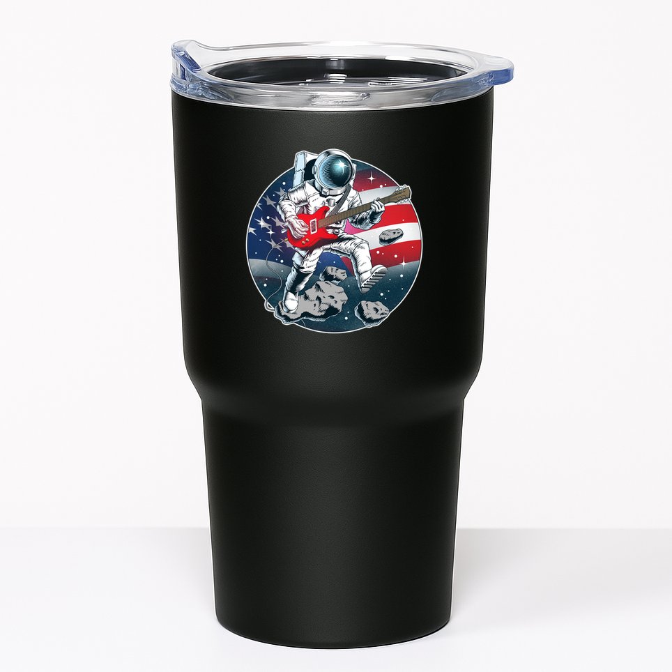 American USA Flag Rocking Space Astronaut Tumbler