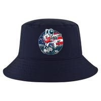 American USA Flag Rocking Space Astronaut Cool Comfort Performance Bucket Hat