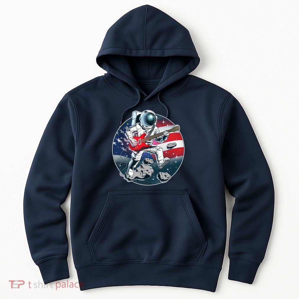 American USA Flag Rocking Space Astronaut Hoodie