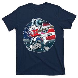 American USA Flag Rocking Space Astronaut T-Shirt