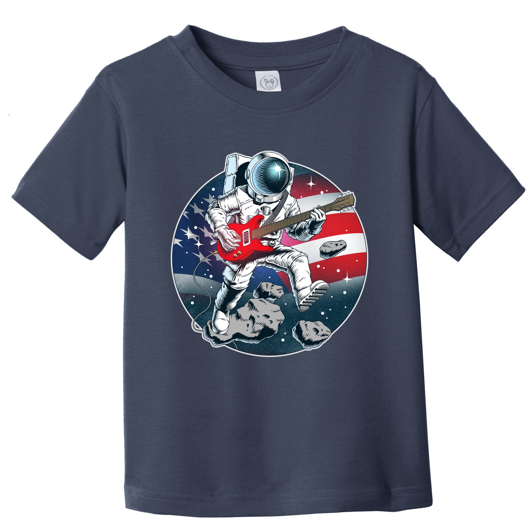 American USA Flag Rocking Space Astronaut Toddler T-Shirt