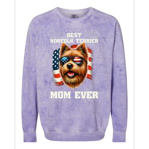 American Usa Flag Norfolk Terrier Terriers 4th Of July Colorblast Crewneck Sweatshirt