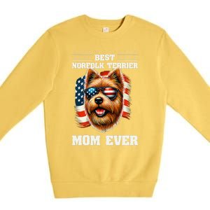 American Usa Flag Norfolk Terrier Terriers 4th Of July Premium Crewneck Sweatshirt