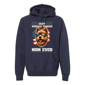 American Usa Flag Norfolk Terrier Terriers 4th Of July Premium Hoodie