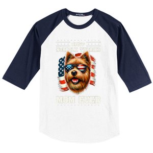 American Usa Flag Norfolk Terrier Terriers 4th Of July Baseball Sleeve Shirt