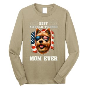 American Usa Flag Norfolk Terrier Terriers 4th Of July Long Sleeve Shirt