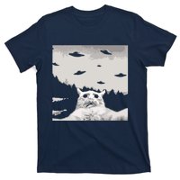 Alien UFO Funny Cat T-Shirt