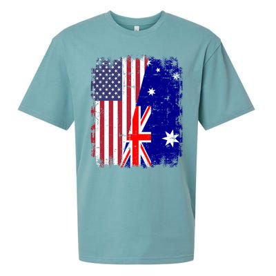 Australia Usa Flag Great Gift Sueded Cloud Jersey T-Shirt