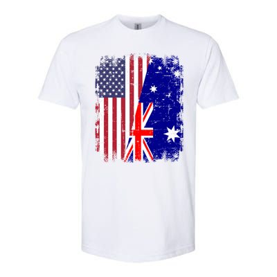 Australia Usa Flag Great Gift Softstyle® CVC T-Shirt