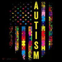 Autism USA Flag Autistic Awareness Pride Month Flatbill Hat