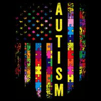 Autism USA Flag Autistic Awareness Pride Month Womens Tank Top