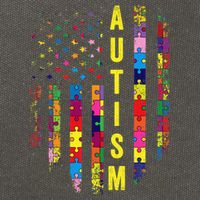 Autism USA Flag Autistic Awareness Pride Month Cotton Canvas Backpack