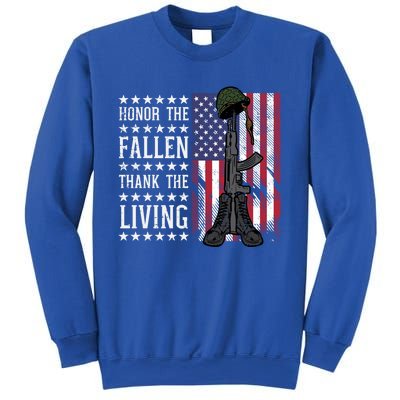 American Us Flag Honor The Fallen Thank Living Memorial Day Gift Sweatshirt