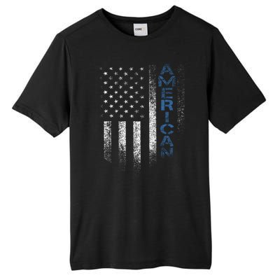 American Usa Flag Tall Fusion ChromaSoft Performance T-Shirt