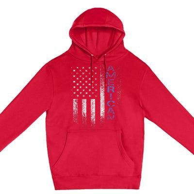 American Usa Flag Premium Pullover Hoodie