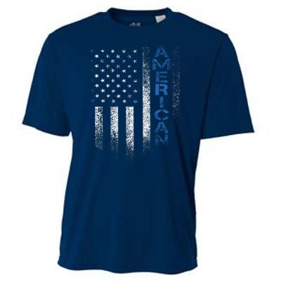 American Usa Flag Cooling Performance Crew T-Shirt