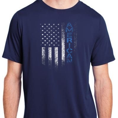 American Usa Flag Adult ChromaSoft Performance T-Shirt