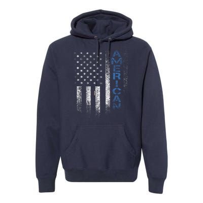 American Usa Flag Premium Hoodie