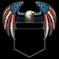 American USA Flag Eagle In Pocket City Backpack