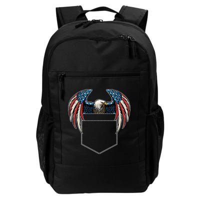 American USA Flag Eagle In Pocket Backpack