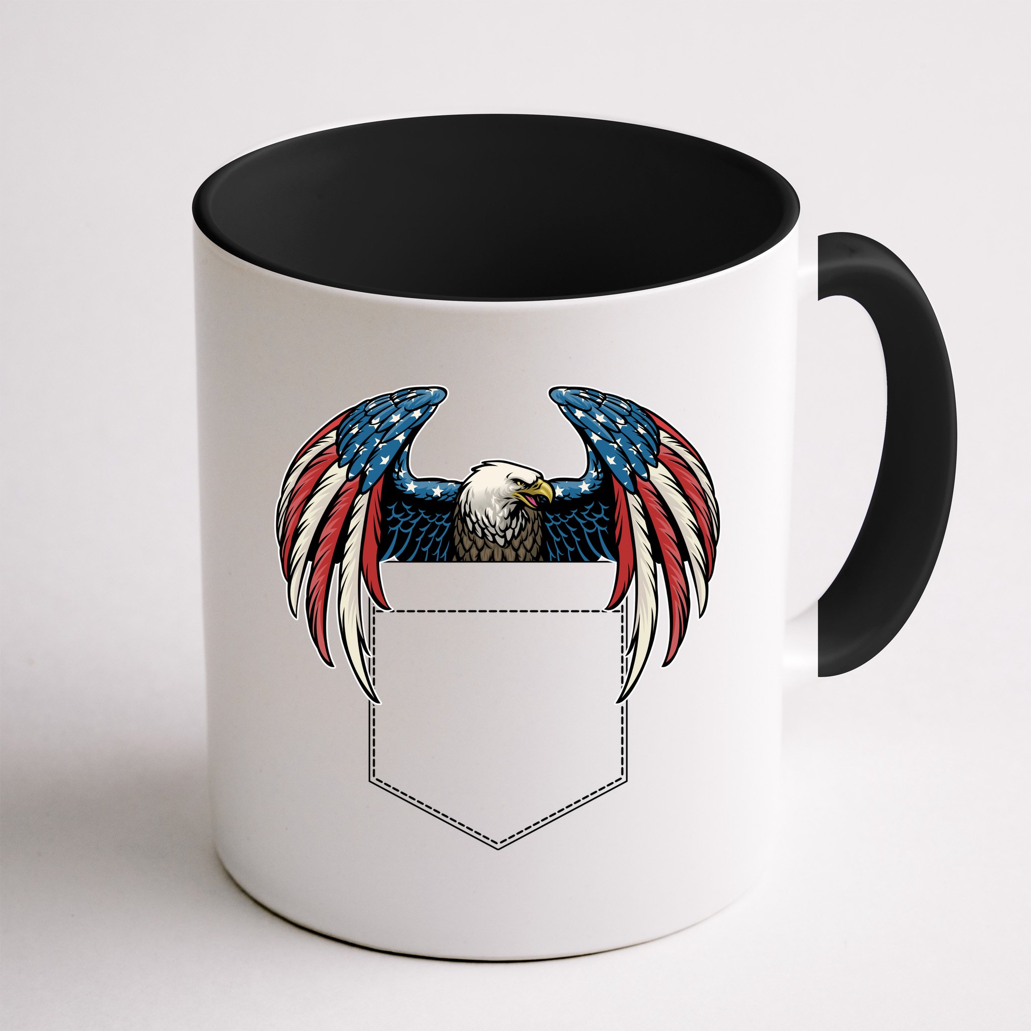 American USA Flag Eagle In Pocket Mug