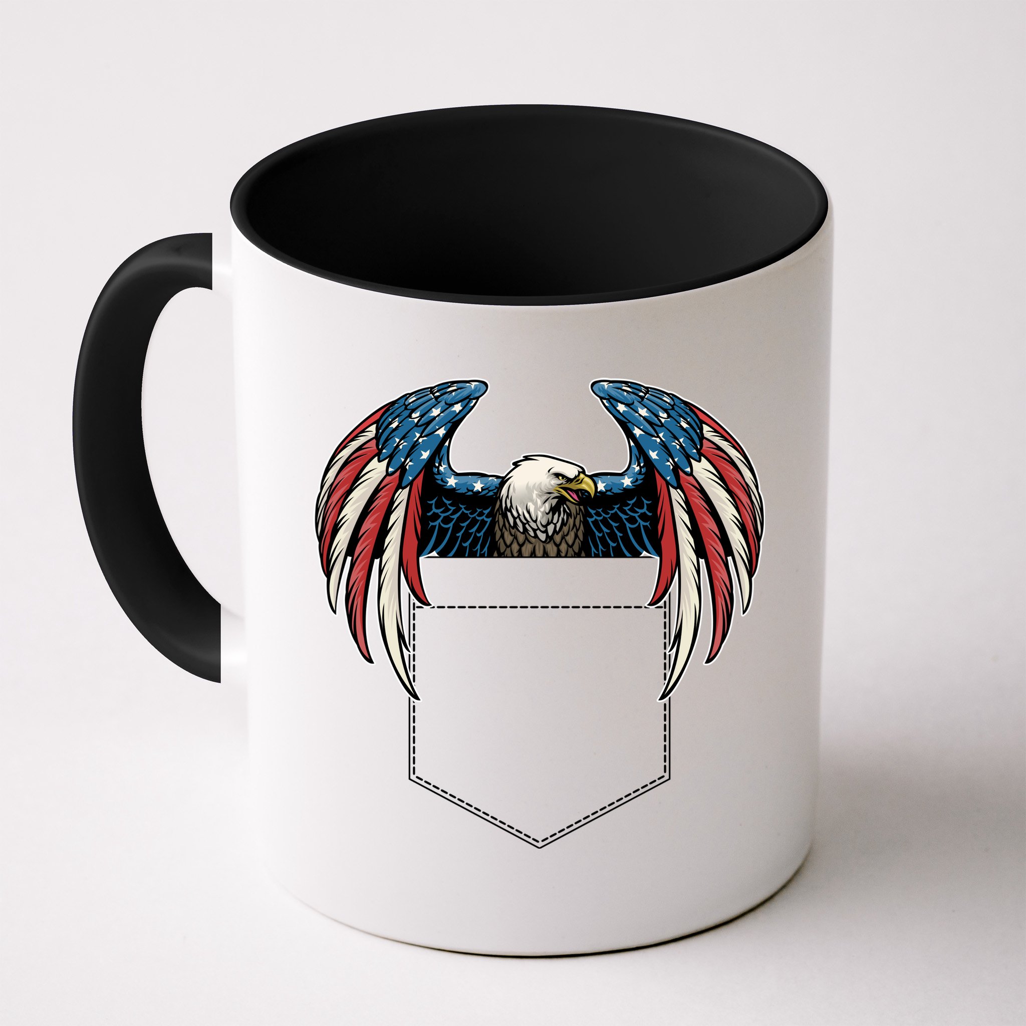 American USA Flag Eagle In Pocket Mug