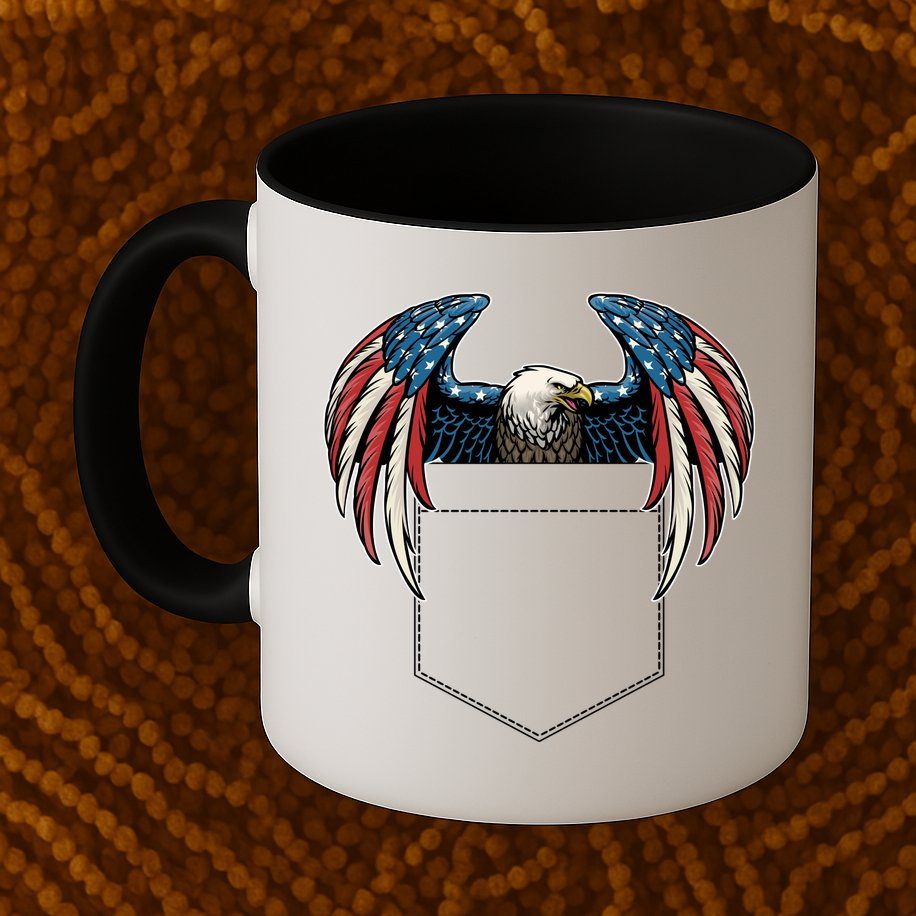 American USA Flag Eagle In Pocket Mug