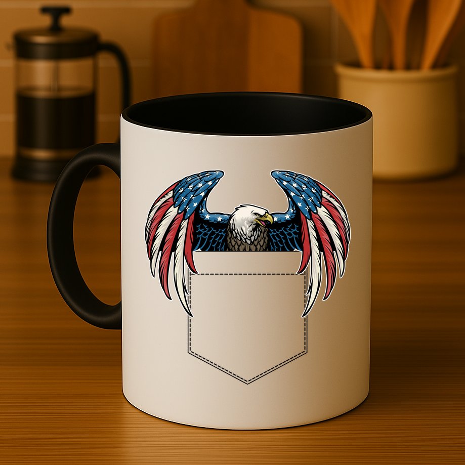 American USA Flag Eagle In Pocket Mug