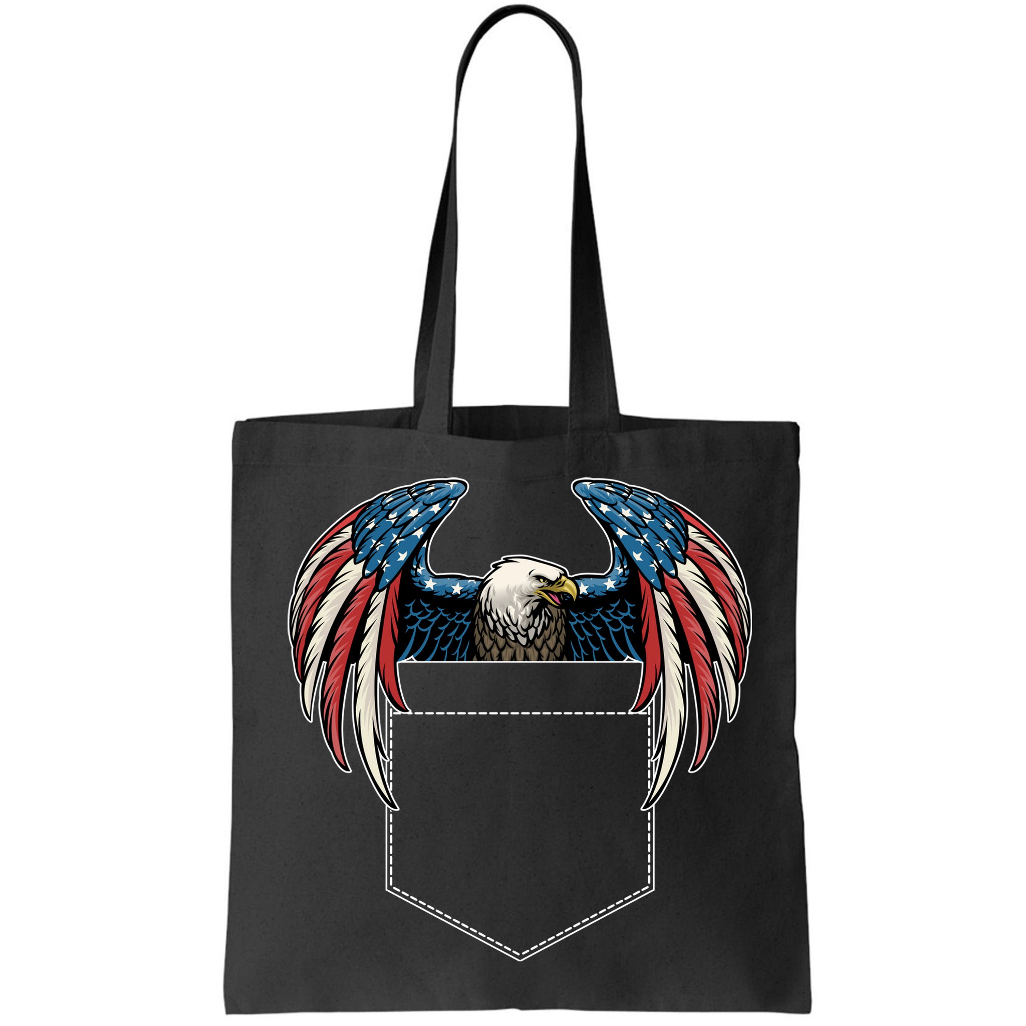 American USA Flag Eagle In Pocket Bag
