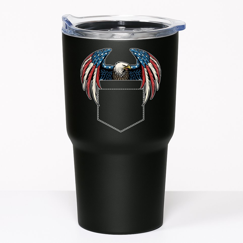 American USA Flag Eagle In Pocket Tumbler