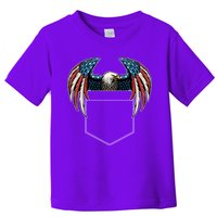 American USA Flag Eagle In Pocket Toddler T-Shirt