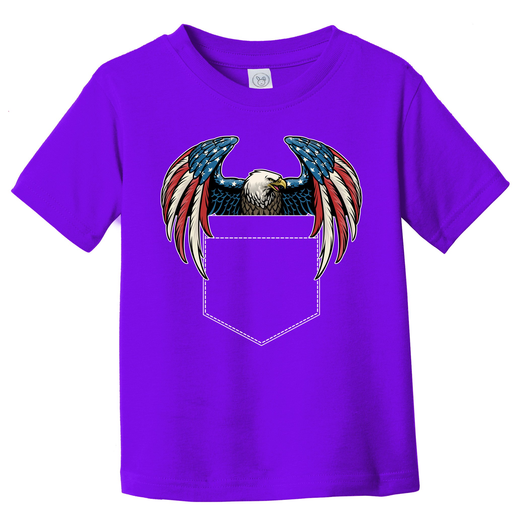 American USA Flag Eagle In Pocket Toddler T-Shirt