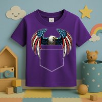 American USA Flag Eagle In Pocket Toddler T-Shirt