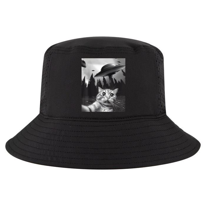 Alien UFO Funny Cat Selfie Cool Comfort Performance Bucket Hat