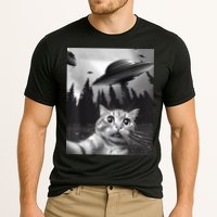 Alien UFO Funny Cat Selfie Performance Shirt