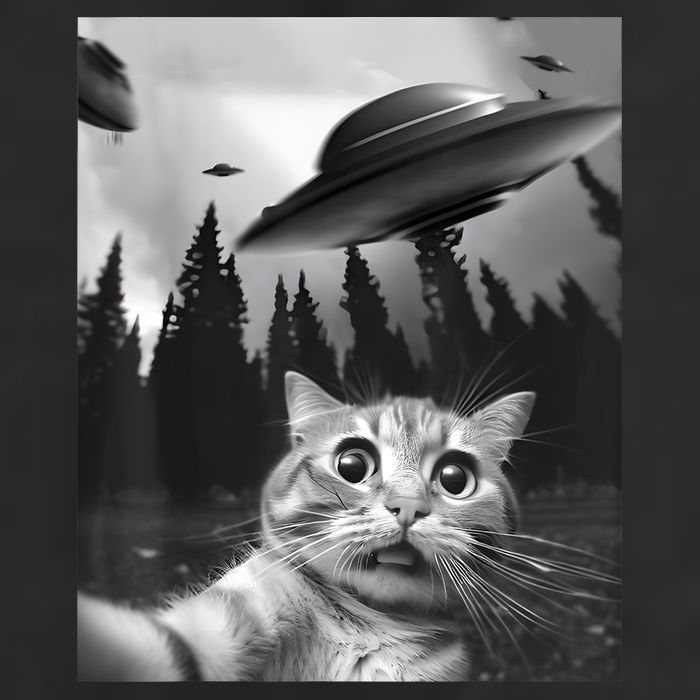 Alien UFO Funny Cat Selfie Adult Drive Performance Visor
