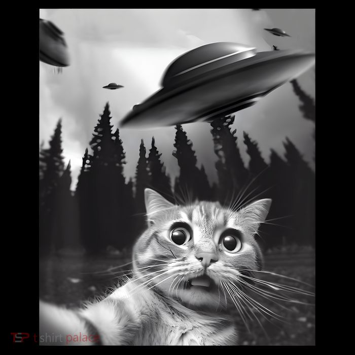 Alien UFO Funny Cat Selfie 16 in Basic Backpack