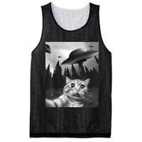 Alien UFO Funny Cat Selfie Mesh Reversible Basketball Jersey Tank