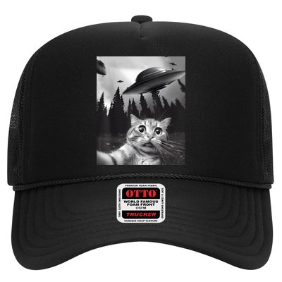 Alien UFO Funny Cat Selfie Trucker Hat