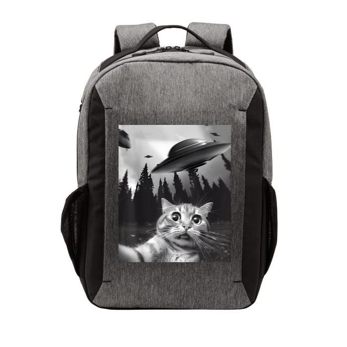 Alien UFO Funny Cat Selfie Vector Backpack