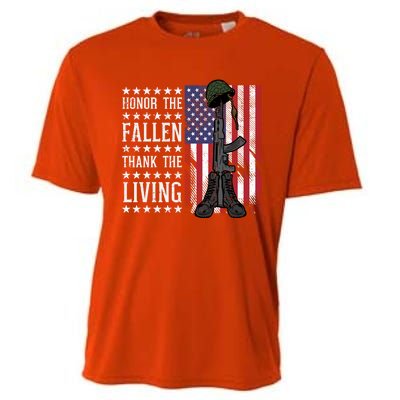 American Us Flag Honor The Fallen Thank Living Memorial Day Funny Gift Cooling Performance Crew T-Shirt